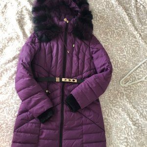 Winter down jacket, purple